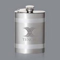 Pecora Hip Flask - 6oz Brushed Stainless